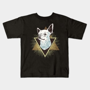 Hipster Chihuahua with Tattoo Kids T-Shirt